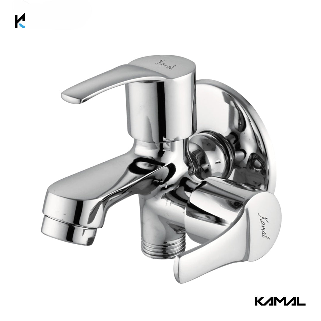 Acura Eco Two Way Bib Tap (Full Brass) - by Kamal - Acura - Kamal Bathware