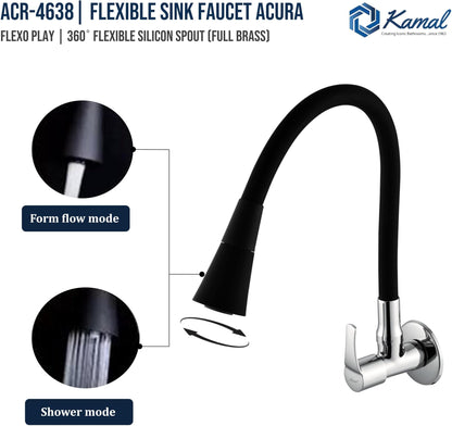 Acura Flexible Sink Tap Brass Faucet Flexo Play (Brass & Silicone) - by Kamal - Kamal Bathware