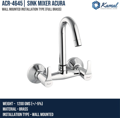 Acura Sink Mixer (Full Brass) - by Kamal - Acura - Kamal Bathware