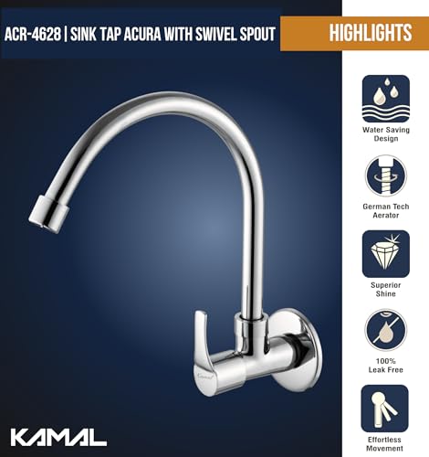 Acura Sink Tap (Full Brass) - by Kamal - Kamal Bathware