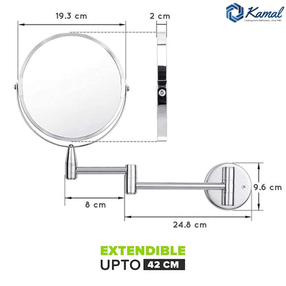 Adjustable Shaving Mirror - Kamal - Mirror - Kamal Bathware