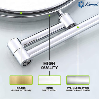 Adjustable Shaving Mirror - Kamal - Mirror - Kamal Bathware