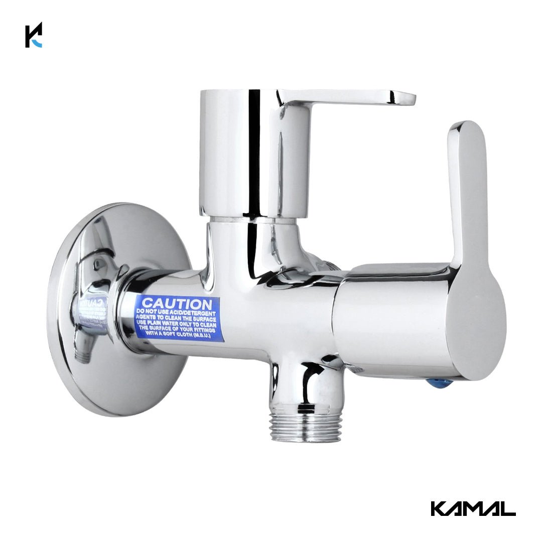 Admire Two in One Angle Cock (Full Brass) - by Kamal - Kamal Bathware