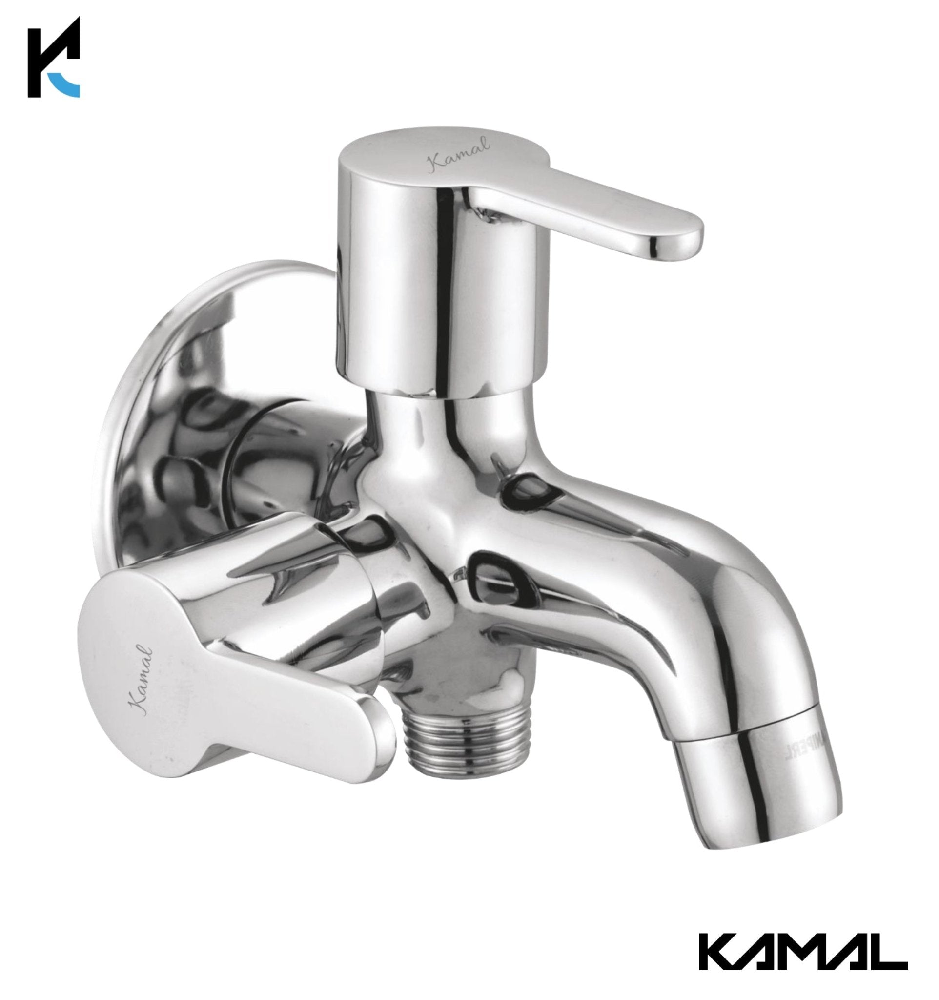Admire Two in One Bib Tap (Full Brass) - by Kamal - Admire - Kamal Bathware