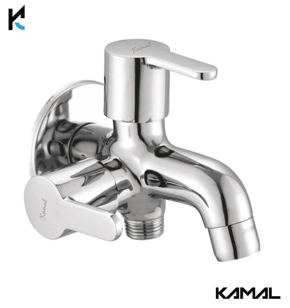 Admire Two in One Bib Tap (Full Brass) - by Kamal - Admire - Kamal Bathware