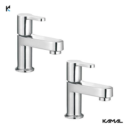 Admire Wash Basin Pillar Cock (Full Brass) - by Kamal - Admire - Kamal Bathware