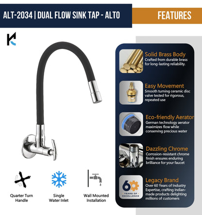 Alto Dual Flow Sink Tap – by Kamal - Alto - Kamal Bathware