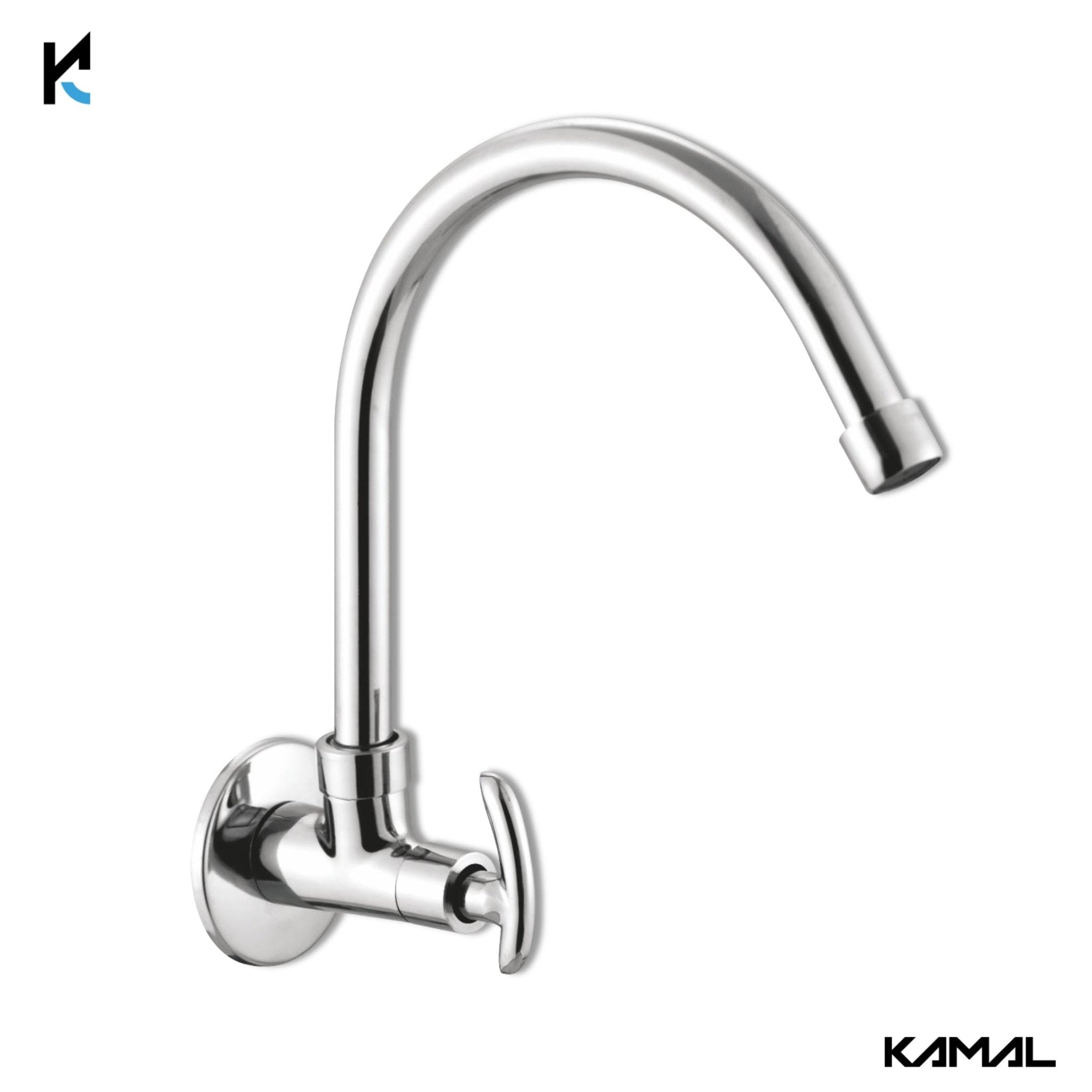 Alto Full Brass 180° Swivel Spout Gooseneck Faucet - by Kamal - Alto - Kamal Bathware