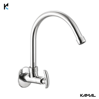Alto Full Brass 180° Swivel Spout Gooseneck Faucet - by Kamal - Alto - Kamal Bathware