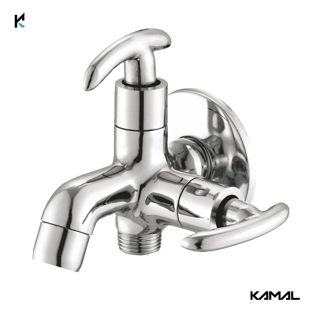 Alto Prime Nova Series Two Way Bib Tap (Full Brass) - by Kamal - Alto Prime Nova - Kamal Bathware