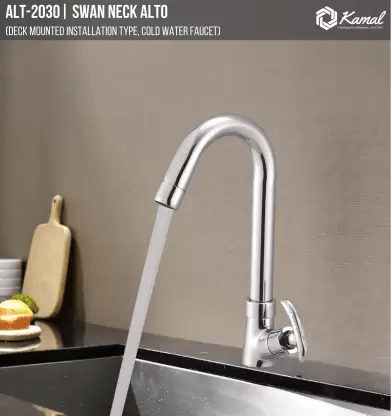 Alto Swan Neck (Full Brass) - by Kamal - Alto - Kamal Bathware