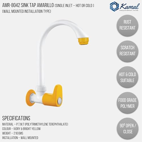 Amarillo Kitchen Sink Tap (PTMT Plastic) - By Kamal - Kamal Bathware