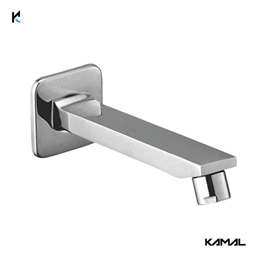 Arch Wall Spout with Wall Flange (Full Brass) - by Kamal - Kamal Bathware