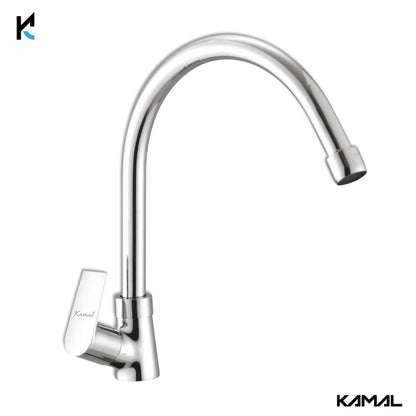 Aric C - Bend Spout Gosseneck Sink Faucet (Full Brass) - by Kamal - Aric - Kamal Bathware
