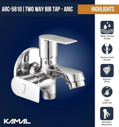 Aric Two in One Bib Cock (PTMT Plastic) - by Kamal - Aric - Kamal Bathware