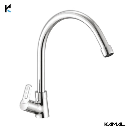Astra C - Bend Spout Gosseneck Sink Faucet (Full Brass) - by Kamal - Astra - Kamal Bathware
