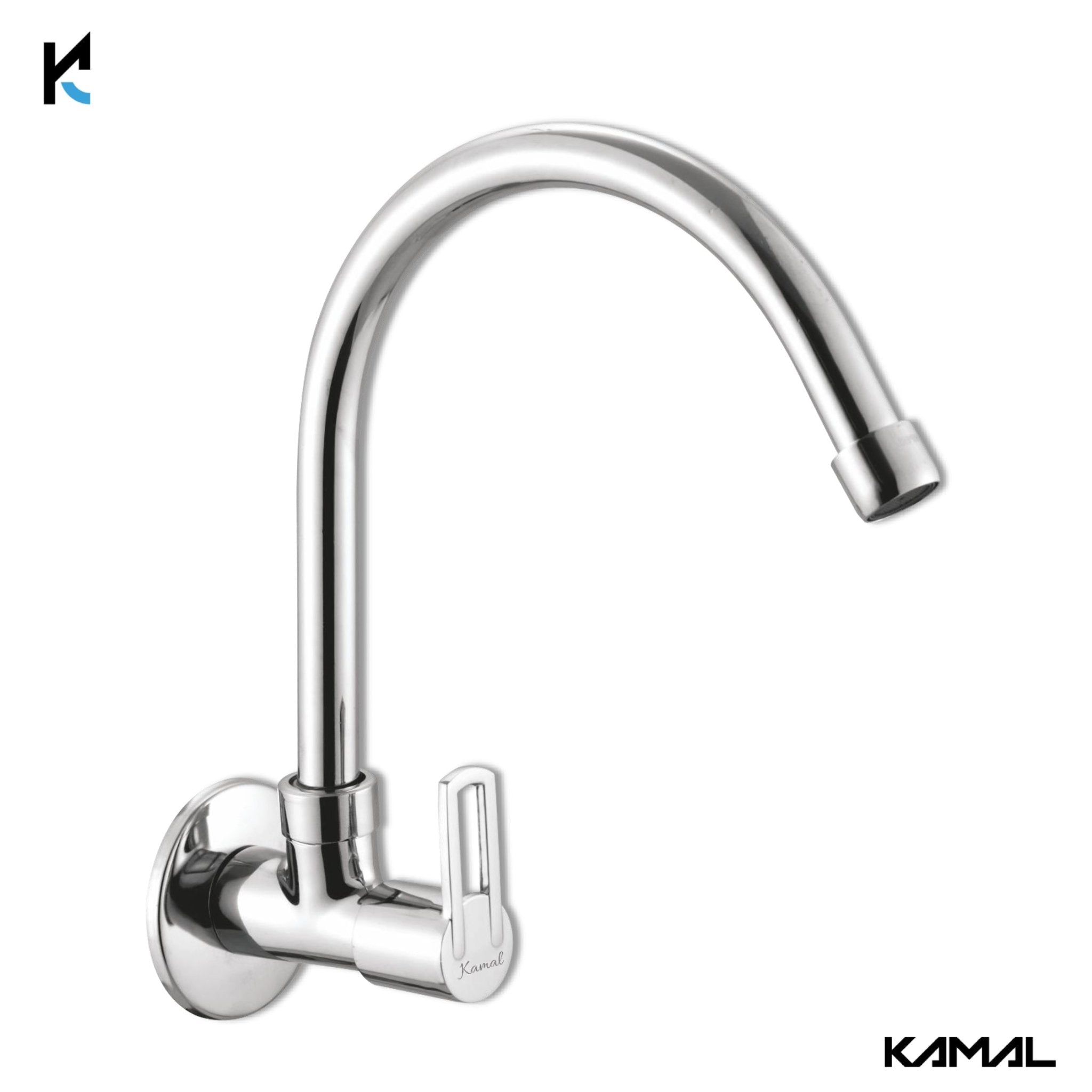 Astra Full Brass 180° Swivel Spout Gooseneck Faucet - by Kamal - Astra - Kamal Bathware