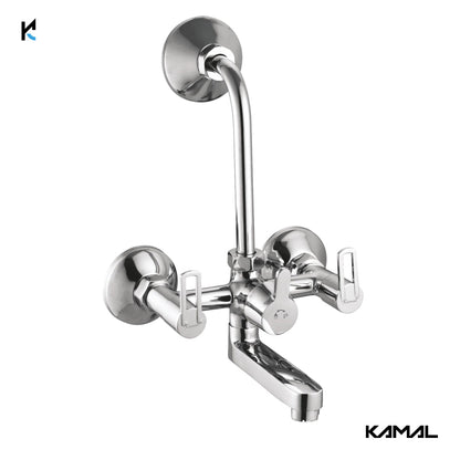 Astra Wall Mixer with L Bend Pipe Admire Spout (Full Brass) - by Kamal - Astra - Kamal Bathware