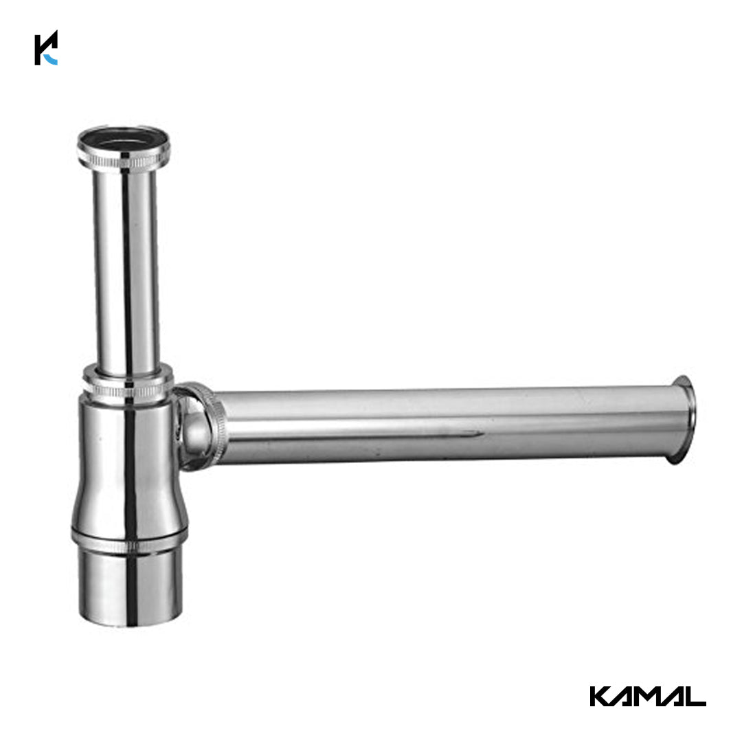 Bottle Trap Crystal with 12 Inch Pipe (Full Brass) - by Kamal - Kamal Bathware