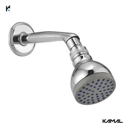 Brass Continental Overhead Shower With Arm - by Kamal - Continental - Kamal Bathware