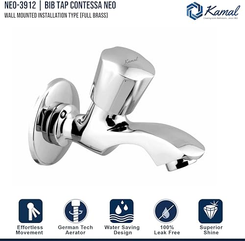 Contessa Neo Bib Tap (Full Brass) - by Kamal - Contessa Neo - Kamal Bathware