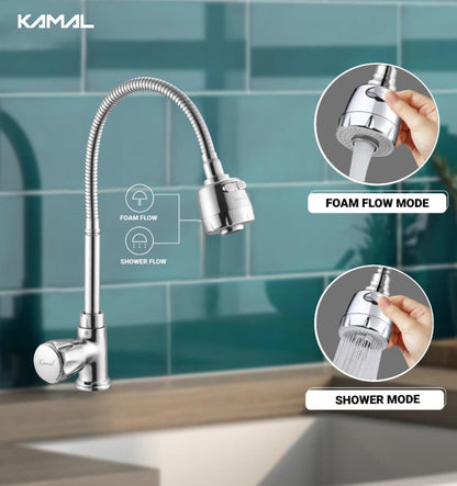 Contessa Neo Dual Flow Heavy Body Sink Tap – by Kamal - Contessa Neo - Kamal Bathware