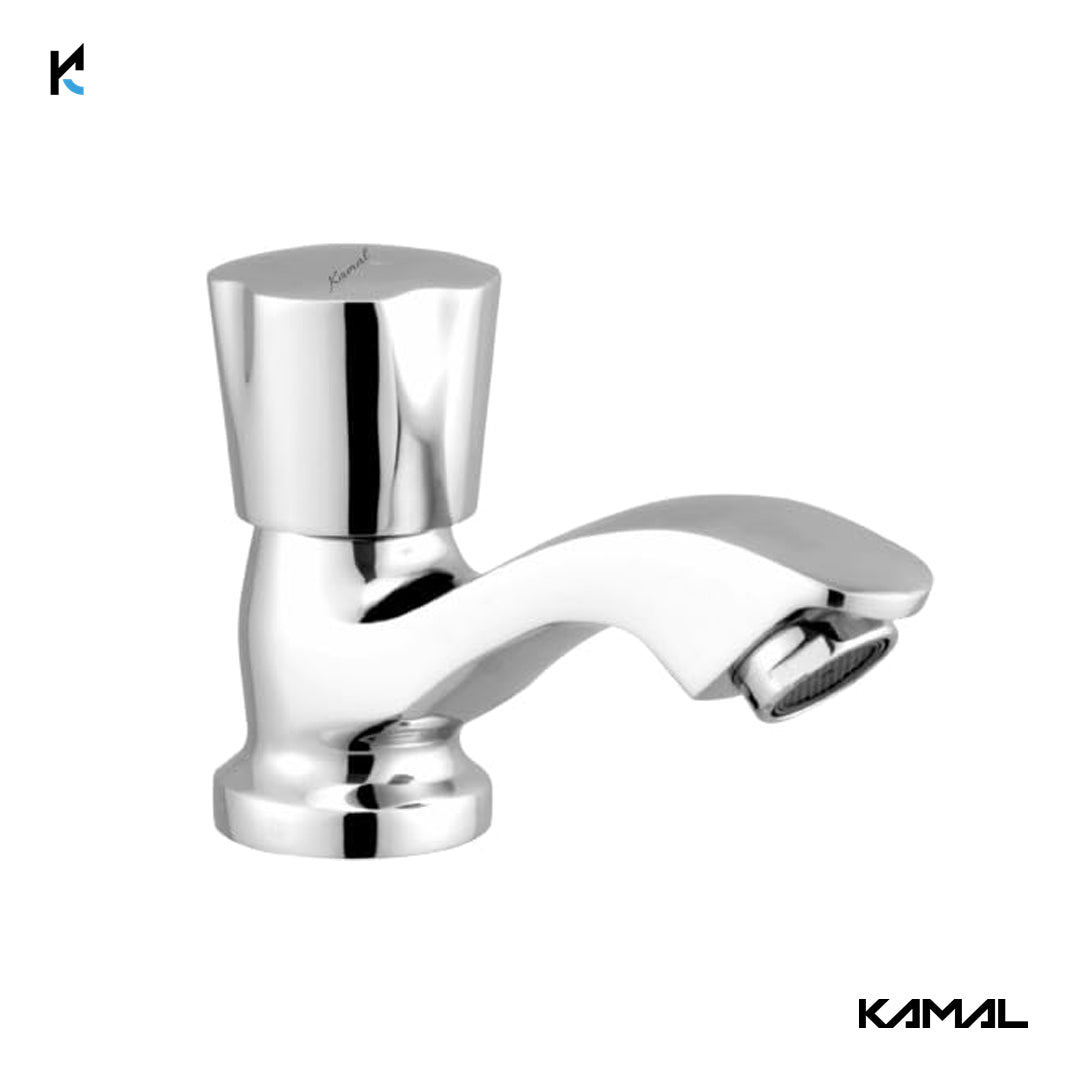 Contessa Neo Pillar Tap (Full Brass) - by Kamal - Contessa Neo - Kamal Bathware