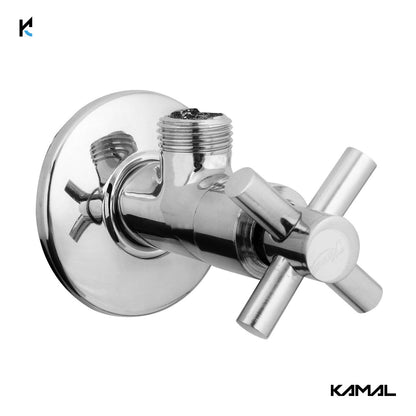 Cross Angle Valve (Full Brass) - by Kamal - Kamal Bathware