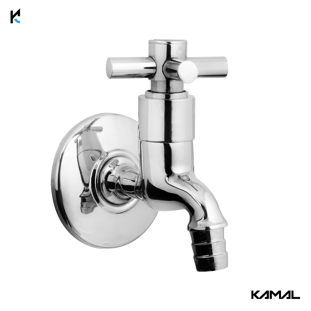 Cross Nozzle Bib Tap (Full Brass) - by Kamal - Cross - Kamal Bathware