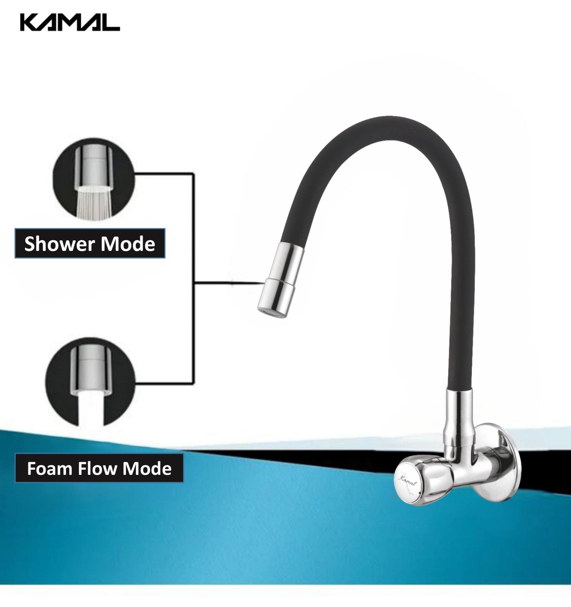 Crystal Dual Flow Sink Tap – by Kamal - Crystal - Kamal Bathware