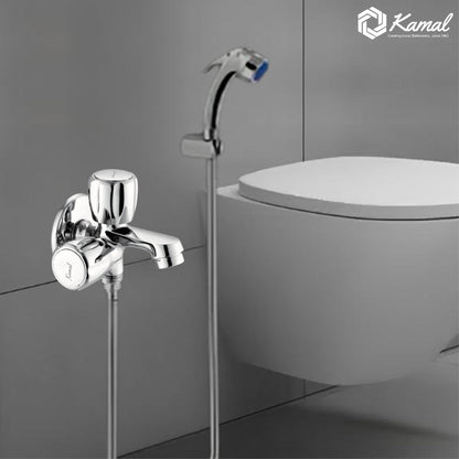 Crystal Elite Two Way Bib Tap (Full Brass) - by Kamal - Crystal - Kamal Bathware