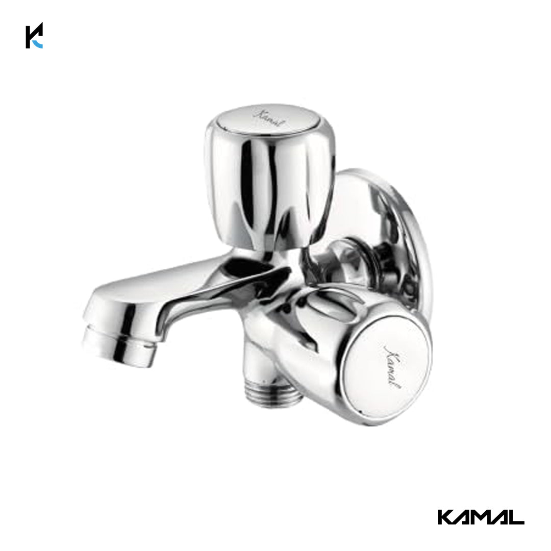 Crystal Elite Two Way Bib Tap (Full Brass) - by Kamal - Crystal - Kamal Bathware