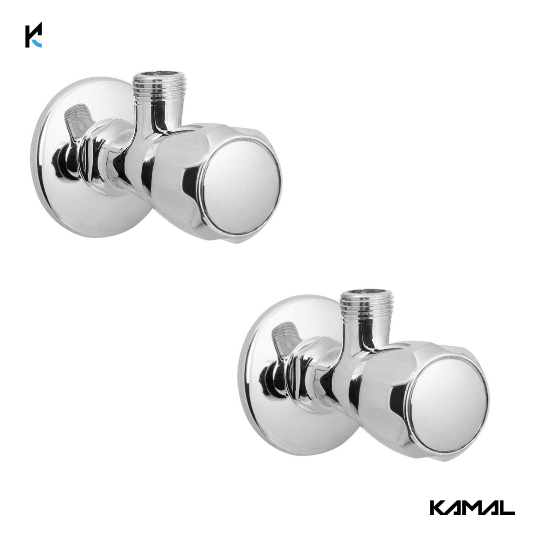 Crystal Full Brass Angle Valve (Full Brass) - by Kamal - Crystal - Kamal Bathware