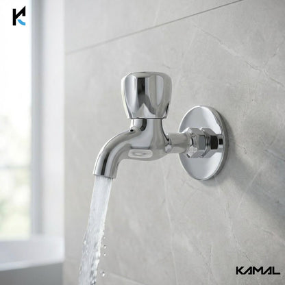 Crystal Full Brass Bib Cock (Full Brass) - by Kamal - Crystal - Kamal Bathware