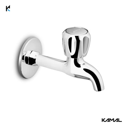 Crystal Full Brass Long Body Bib Cock Tap (Full Brass) - by Kamal - Kamal Bathware