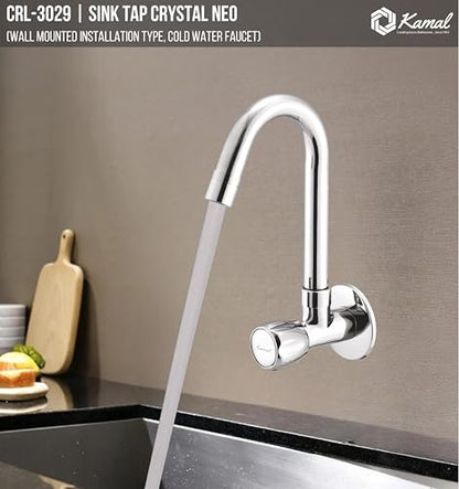 Crystal Neo Sink Tap (Full Brass) - by Kamal - Crystal - Kamal Bathware