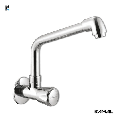 Crystal Sink Tap Elbow Spout (Full Brass) - by Kamal - Crystal - Kamal Bathware
