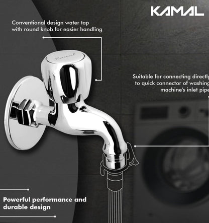 Crystal Washing Machine Bib Tap (Full Brass) - by Kamal - Kamal Bathware