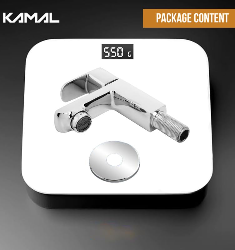 Cubix Prime Full Brass Pillar Tap (Full Brass) - by Kamal - Kamal Bathware