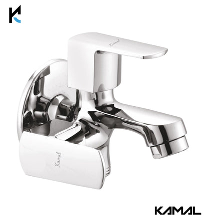 Cubix Prime Two - Way Bib Tap (Full Brass) - by Kamal - Cubix Prime - Kamal Bathware