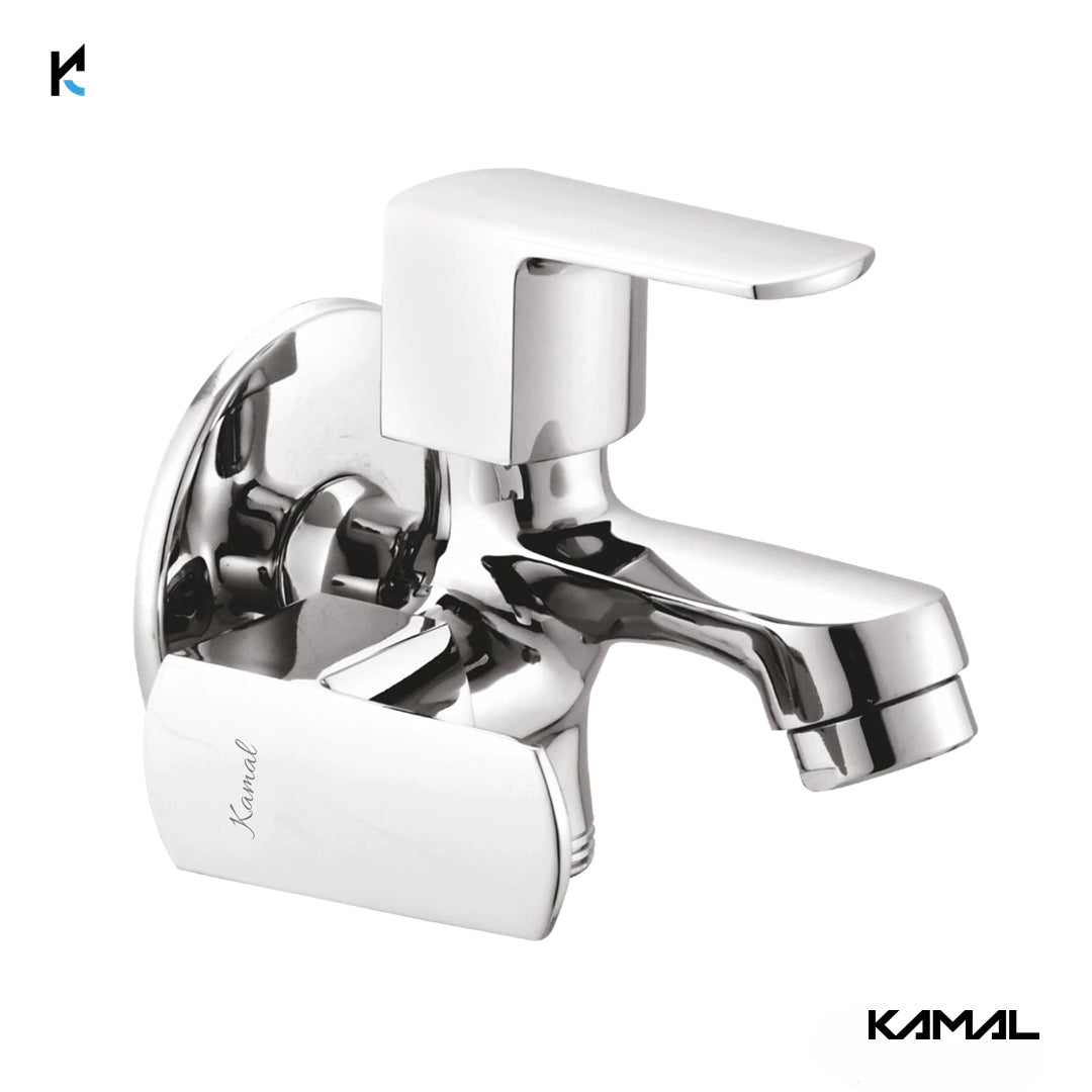 Cubix Prime Two Way Bib Tap (Full Brass) - by Kamal - Cubix Prime - Kamal Bathware