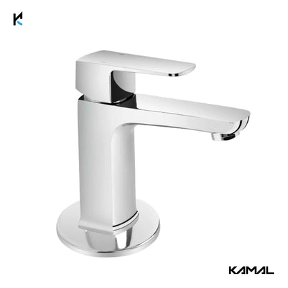 Cubix Single Lever Basin Mixer Tap (Full Brass) - by Kamal - Cubix Prime - Kamal Bathware