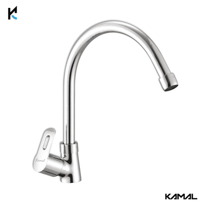 Curve C - Bend Spout Gosseneck Sink Faucet (Full Brass) - by Kamal - Curve - Kamal Bathware