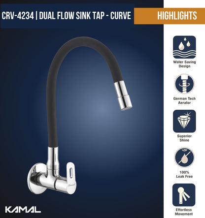 Curve Dual Flow Sink Tap – by Kamal - Curve - Kamal Bathware