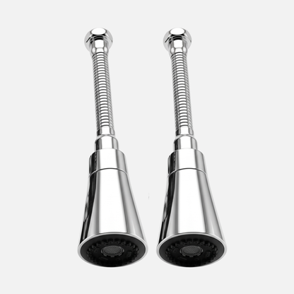 360° Flexible Faucet Extension SS 304 Four Flow Shower & Aerator Mode (ABS & SS Steel) - by Kamal
