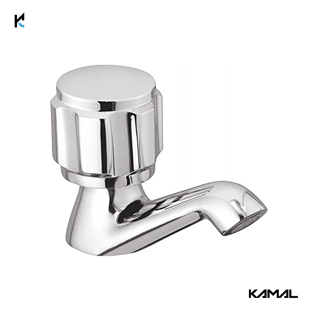 Delux Pillar Tap (Full Brass) - by Kamal - Delux - Kamal Bathware