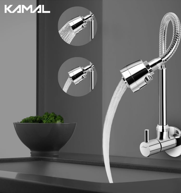 Dixy Brass Sink Spray (Brass & SS Steel) - by Kamal - Kamal Bathware