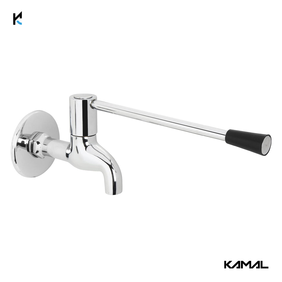 Dixy Elbow Action Bib Tap (Full Brass) - by Kamal - Kamal Bathware
