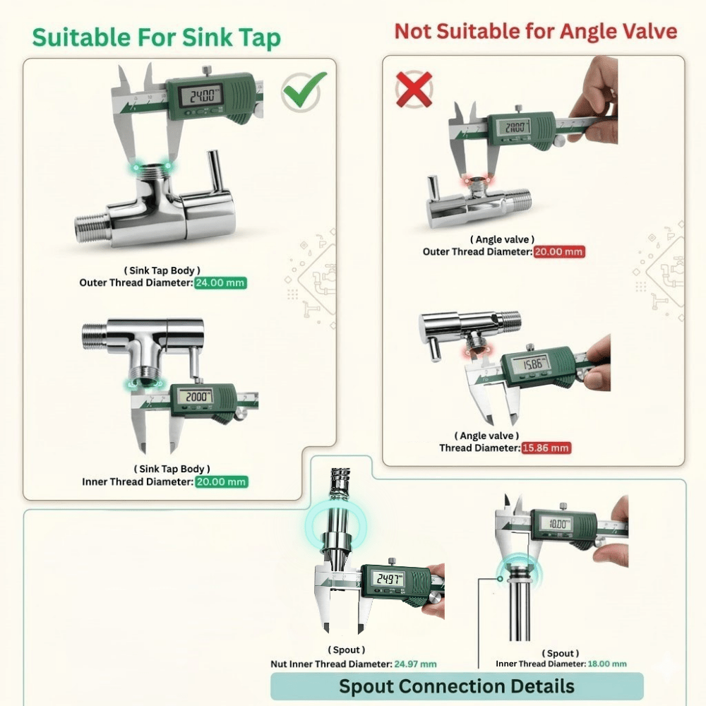 Dixy Flexible Sink Spray - by Kamal - Dixy - Kamal Bathware