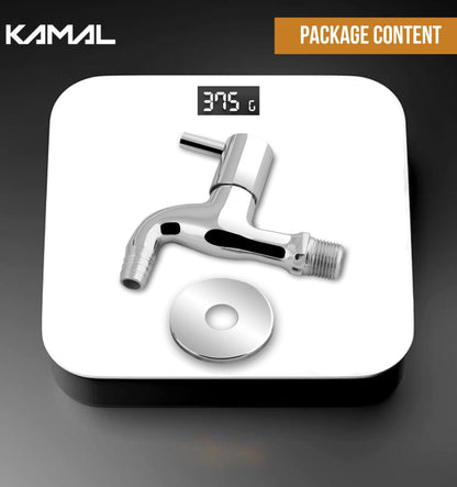 Dixy Nozzle Bib Tap with Wall Flange (Full Brass) - by Kamal - Dixy - Kamal Bathware